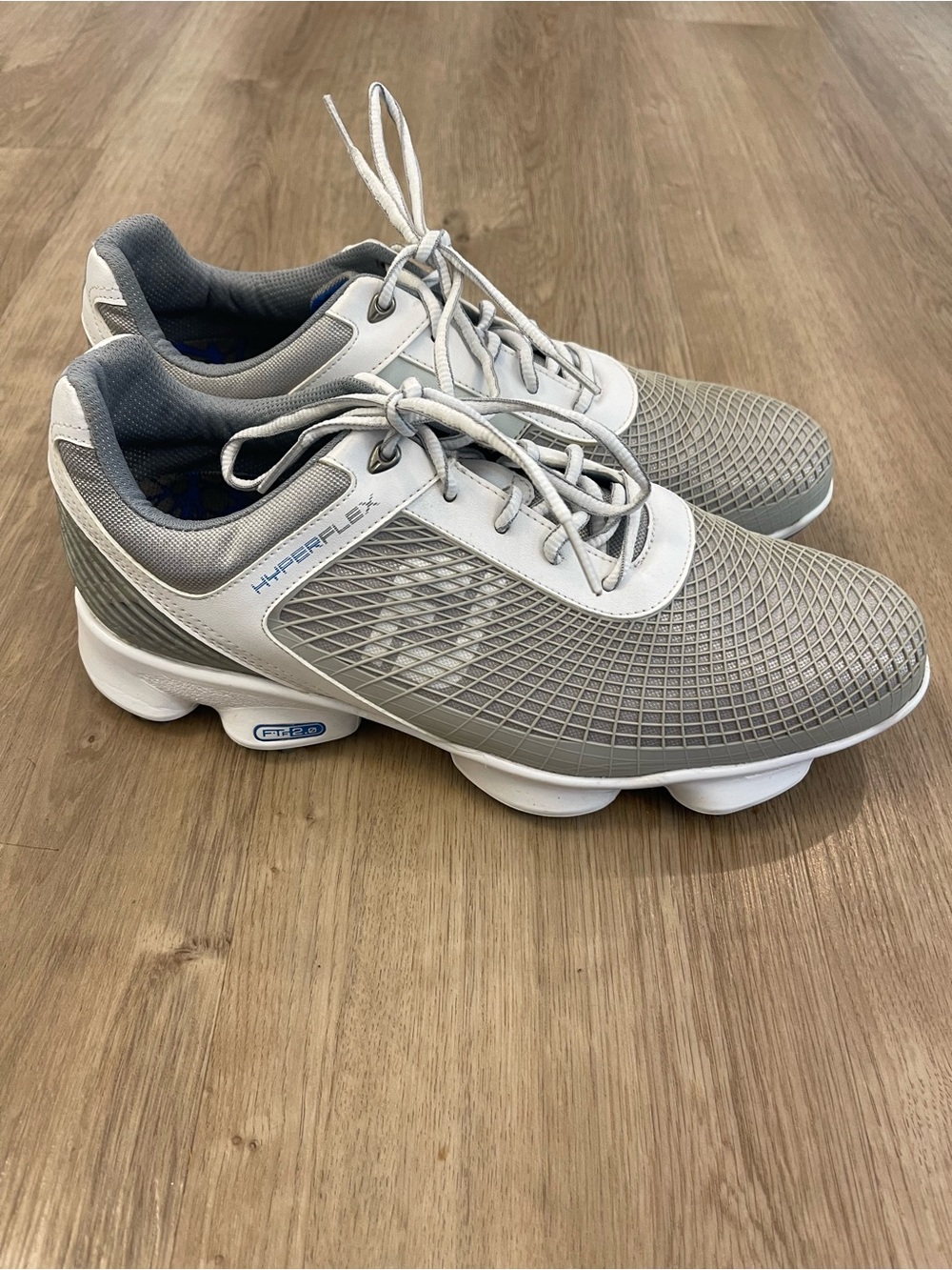 FootJoy Hyperflex Men’s Athletic Shoes — Gray and White